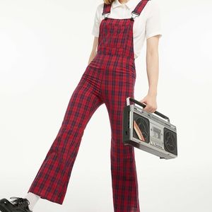 NWT - Cider New Classic Red Plaid Overalls - Size S